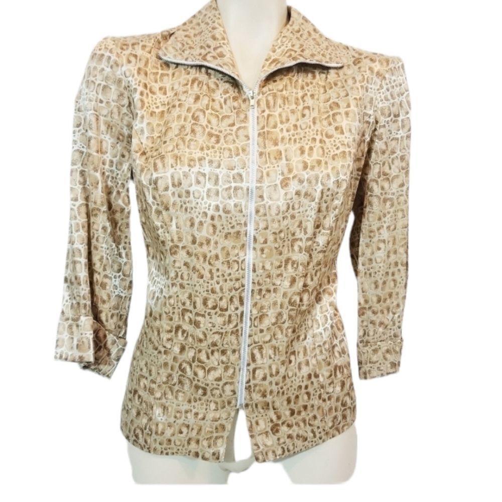Dress Barn Animal Print Blouse Size Medium